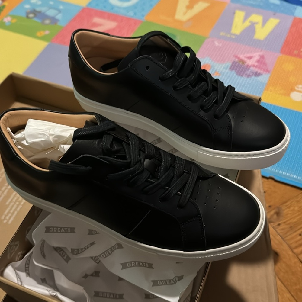 Greats Royale black leather sz 7.5 womens